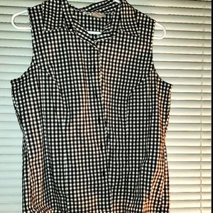 Dress Barn Chekered Button Up Tank Top